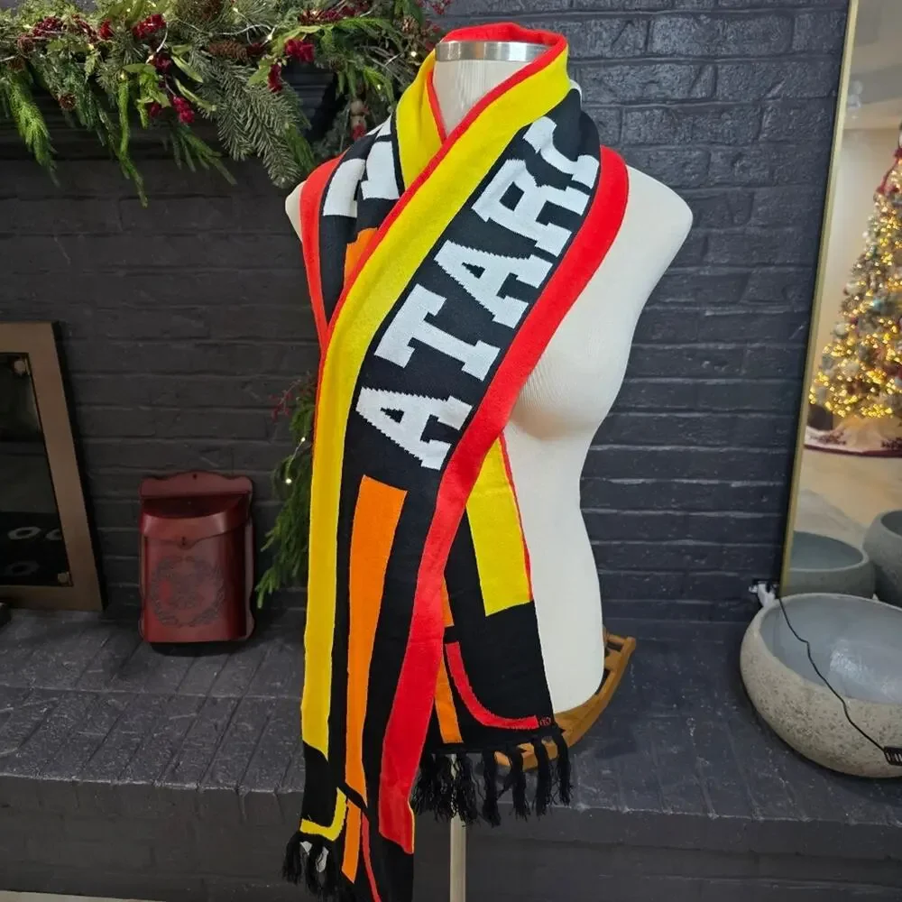 RARE Atari 4 Life Knit Scarf Manufacturer Sample 2018 Retro Gaming Arcade Stripe